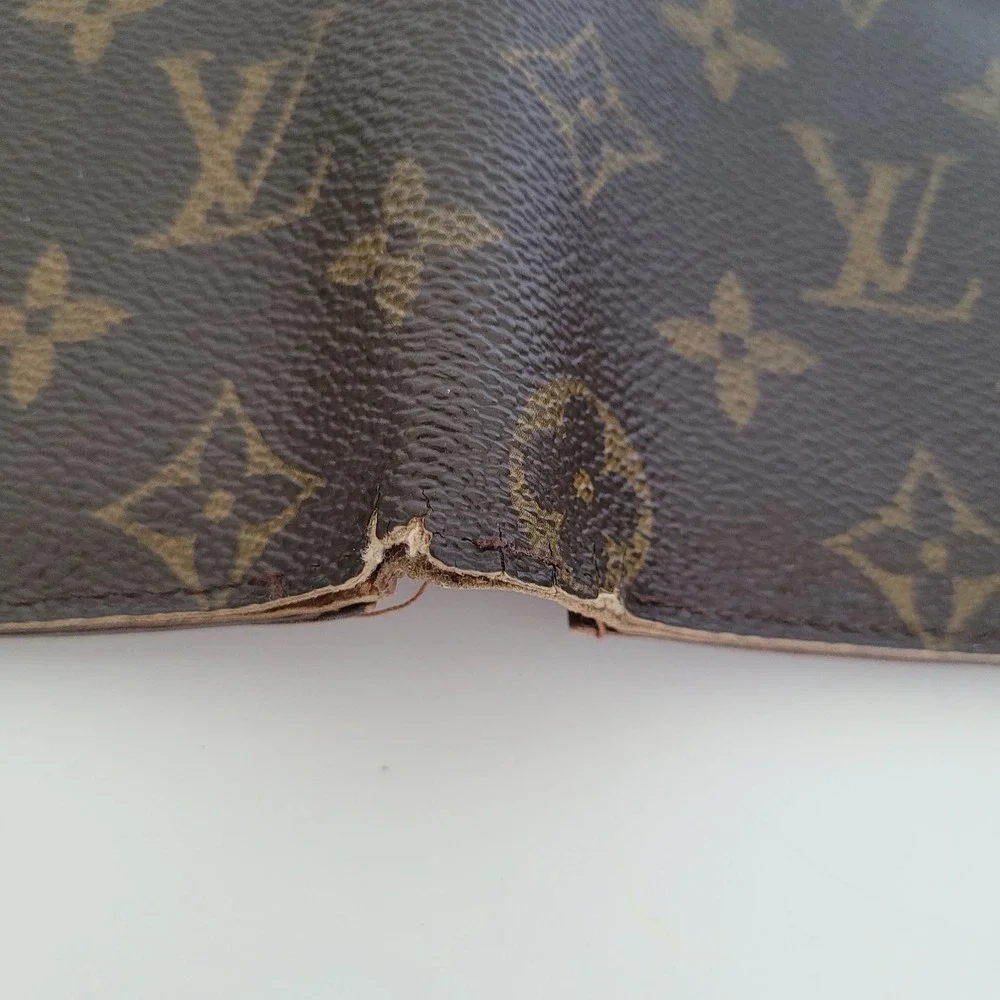 Louis Vuitton Monogram Bifold Wallet Brown Canvas CA0099 Made in Spain